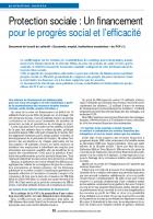 Protection sociale : Un financement pour le progrès social et l’efficacité