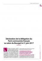 Déclaration de la délégation du Parti communiste français au salon du Bourget le 21 juin 2017