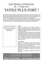 Elections cantonales : Votez plus fort !