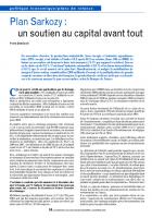 Plan Sarkozy : un soutien au capital avant tout