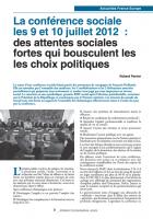 Conférence sociale : attentes sociales et choix politiques