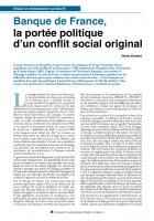 Banque de France, la portée politique  d’un conflit social original