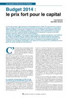 Budget 2014: le prix fort pour le capital (Y. Dimicoli et J-M. Durand)