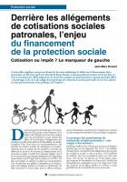 Derrière les allégements de cotisations sociales patronales, l’enjeu du financement de la protection sociale