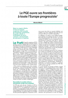 Le PGE ouvre ses frontières à toute l’Europe progressiste