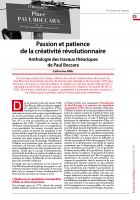 Passion et patience  de la créativité révolutionnaire Anthologie des travaux théoriques de Paul Boccara