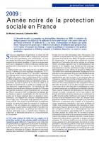 Année noire de la prot ect ion  sociale en France