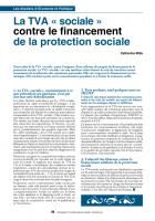 La TVA « sociale » contre le financement de	la protection sociale