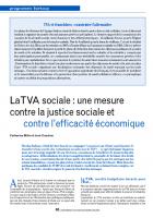 LaTVA sociale : une mesure contre la justice sociale et contre l’efficacité économique