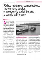 Pêches maritimes :  concentrations,  financements publics et  groupes de la  distribution... le cas de la  Bretagne