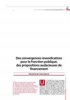 Des convergences revendicatives pour la Fonction publique, des propositions audacieuses de financement