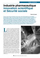 Industrie pharmaceutique innovation scientifique et Sécurité sociale