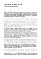 CN des 14 et 15 juin - Rapport introductif de Pierre Laurent